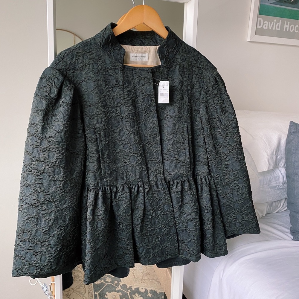 Dries Van Noten Black Floral Jacket